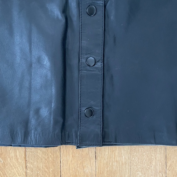 Vintage Western Leather Cow Hair Skirt - Picture 5 of 13